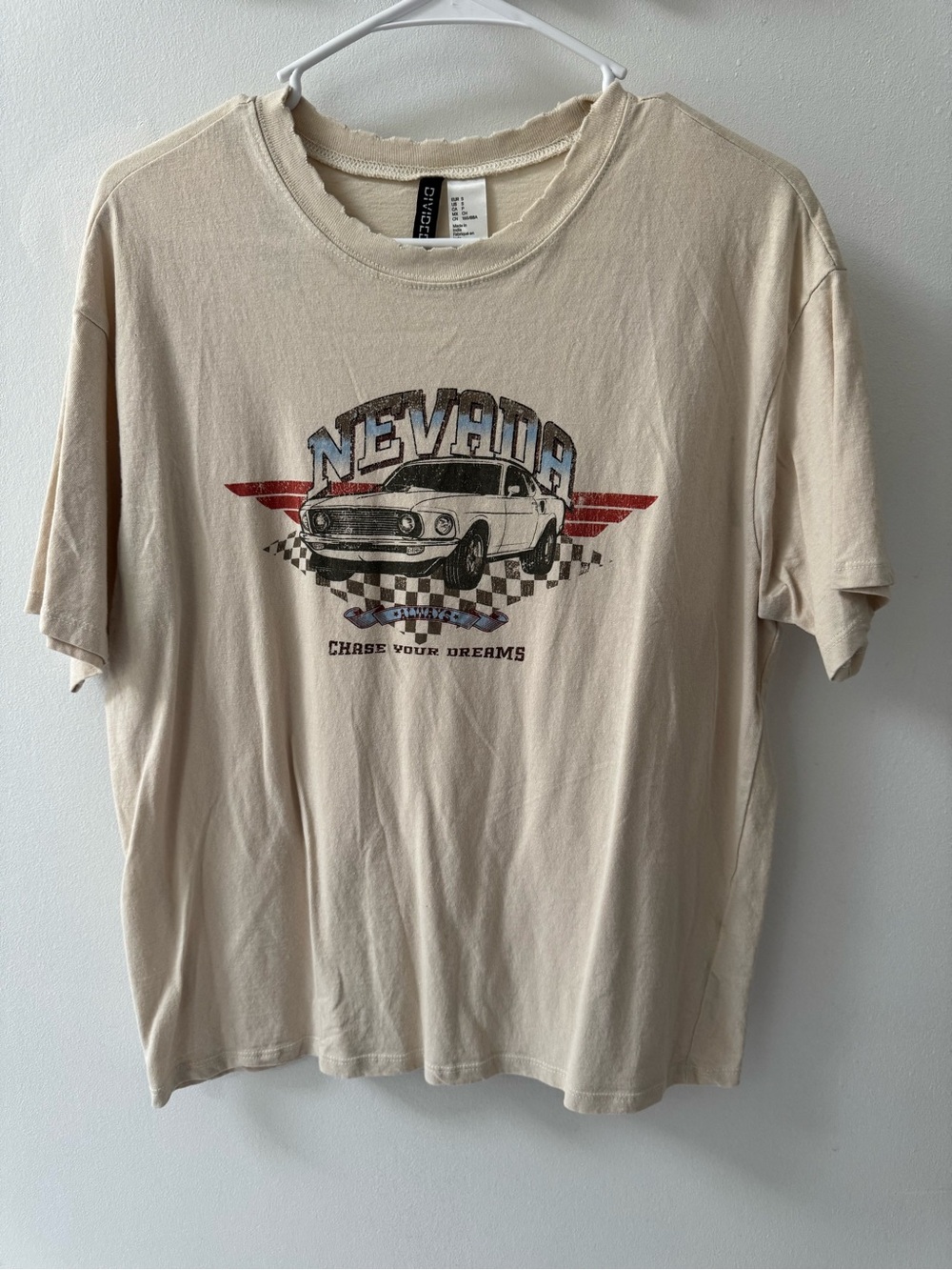 Divided Beige Graphic Nevada Car Tee
